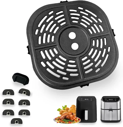 Miniatura 15 de ALJ Bandeja de repuesto para freidora de aire Chefman 3.7QT/3.6QT/3.5QT, revestimiento antiadherente de doble capa mejorado, sartén para freidora