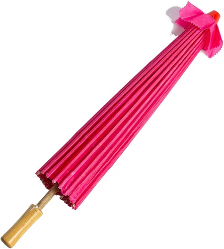 Miniatura 3 de THY COLLECTIBLES Parasol chino japonés de 22 pulgadas para bodas, fotografías, disfraces, cosplay, decoración y otros eventos, color liso