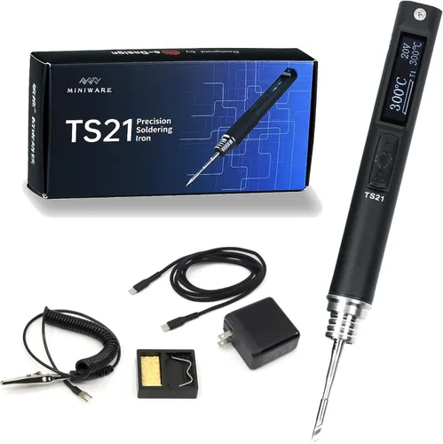 Original TS101 Kit de soldador eléctrico de temperatura ajustable Pantalla digital inteligente con punta de soldadura TS B2 XT60 Cable de