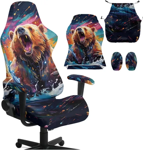 Miniatura 21 de Bald Eagle Gaming Protector for Students American Flag Stretchy Armrest Covers Patriotic Ergonomic Office Cover Dustproof Home & Dorm Room Decor