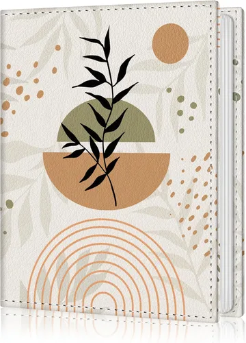 Álbum de fotos de 4 x 6, 56 bolsillos, pequeño libro de imágenes, hojas abstractas, sol, mini álbum de fotos personalizado de gran capacidad, de