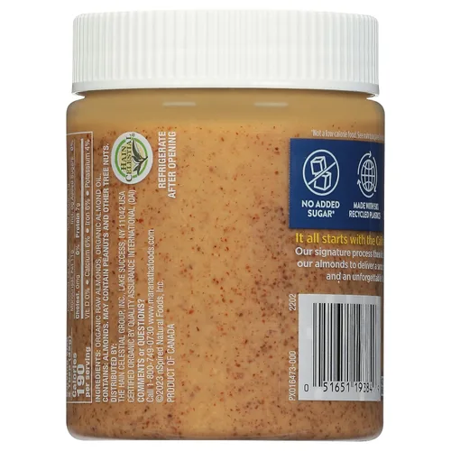 Miniatura 5 de MaraNatha Mantequilla cremosa orgánica de almendras crudas, tarro de 12 onzas