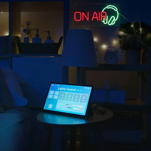 Miniatura 7 de Letrero de neón regulable ON AIR con luz LED ON AIR alimentado por USB, letrero de decoración de 16.5''X7.9'', dormitorio, bar, club, cueva del Rojo