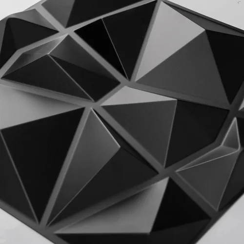 Miniatura 9 de Art3d Paneles decorativos de pared 3D con diseño de diamante, 12 x 12 pulgadas, negro mate para decoración del hogar y la oficina (paquete de 33)