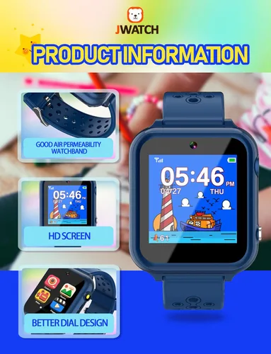 Miniatura 8 de Reloj inteligente para niños, con 10 historias, 24 juegos de rompecabezas, podómetro, despertador, relojes para niños, juguetes para 6, 7, 8, 9, 10