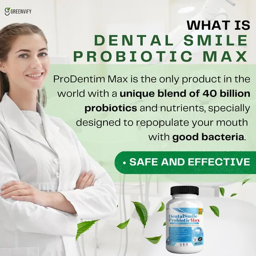 Miniatura 9 de DentalSmile ProbioticMax, suplemento probiótico oral avanzado, 40 mil millones de UFC, 60 cápsulas, sin gluten (2)