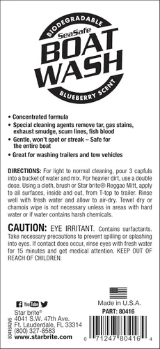 Miniatura 2 de STAR BRITE Jabón concentrado para barcos, biodegradable, sin fosfatos, resistente para todas las superficies marinas, 16 onzas (080416)
