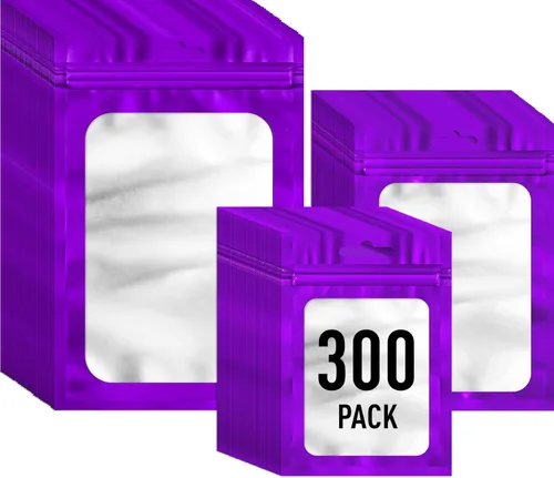 Miniatura 11 de ANZNKU 300 bolsas holográficas de Mylar resellables, bolsas resellables de 4x6 pulgadas para pequeñas empresas, bolsa de kit para resaca a prueba