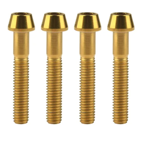 Miniatura 63 de Titanio Ti M6 x 10 16 18 20 25 30 35 40 45 50 55 60 2.559 in Allen - Tornillos hexagonales de 2.559 in, tornillos cónicos, paquete de 4