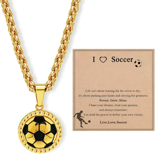 Miniatura 20 de Collar con colgante deportivo para hombres, mujeres, adolescentes, fútbol, baloncesto, béisbol, fútbol, deportes, regalos para fanáticos del