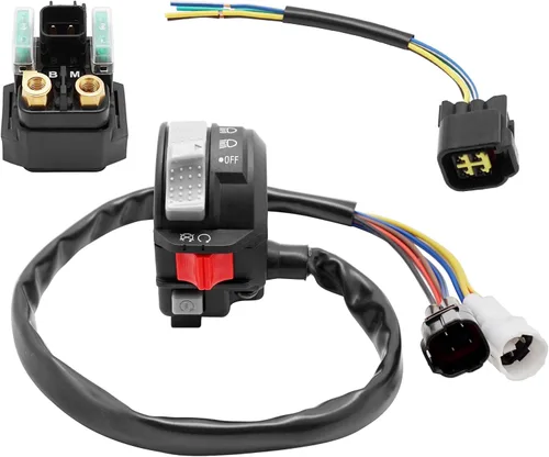 M MATI Start Interruptor de parada, relé solenoide de arranque y enchufe para Yamaha Raptor 700 700R YFM700/700R 2006-2023 1S3-83973-11-00
