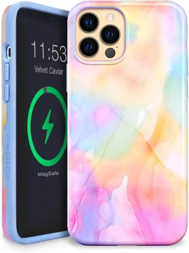 Miniatura 32 de VELVET CAVIAR Funda para iPhone 13 Pro Max, compatible con MagSafe, probada en caídas de 10 pies, con purpurina Galaxy Purpurina (Galaxy glitter)