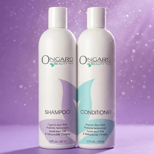 Miniatura 7 de Ongaro Beauty Set de champú y acondicionador orgánico sin sulfato para mujeres y hombres, cuidado del cabello con aloe vera, sin crueldad,