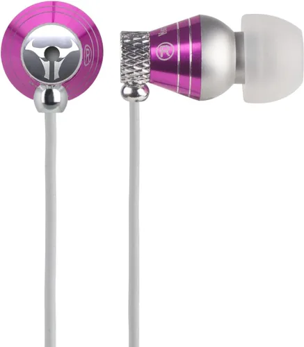 Miniatura 2 de HeadGear EBM Series - Auriculares para iPod, iPhone, MP3, EBM-218, rosa/blanco (cable blanco)