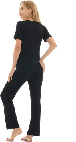 Miniatura 5 de Bearsland Conjunto de ropa de dormir de maternidad para mujer, pijama de lactancia materna