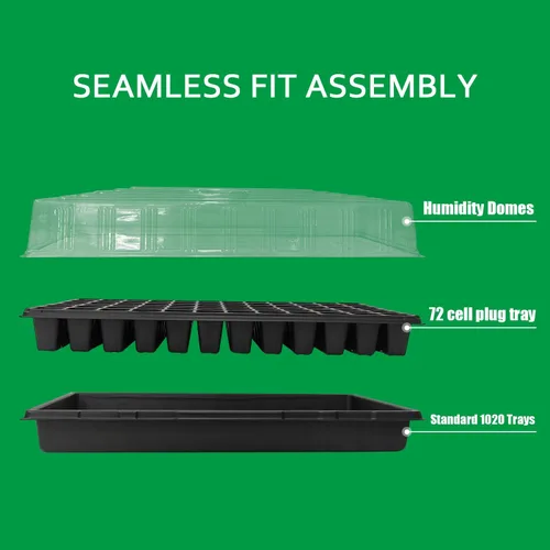 Miniatura 4 de RooTrimmer Vivero de cultivo de plantas, bandejas estándar 1020, bandeja de plástico resistente para microverdes para trasplante de macetas