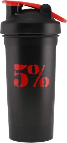Miniatura 5 de 5% Nutrition Rich Piana Gym - Botella mezcladora de proteínas, se adapta a la mayoría de los portavasos, a prueba de fugas, línea de medición