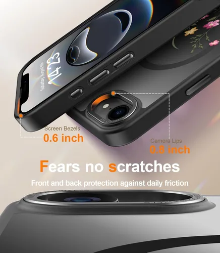 Miniatura 505 de Goodon para iPhone 15 Pro Max con protector de pantalla de privacidad, compatible con Magsafe, funda translúcida mate a prueba de golpes - Linda