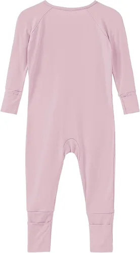 Miniatura 24 de Pijama de viscosa de bambú sin pies para niños y niñas, pijamas con cremallera para dormir y jugar, mameluco - 0-24 meses