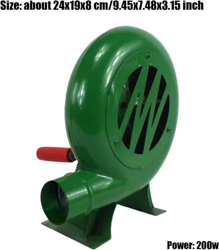 Miniatura 3 de Ventiladores de barbacoa, soplador de barbacoa de 200 W, mini soplador de forja de herrero con conducto de hierro, soplador manual portátil