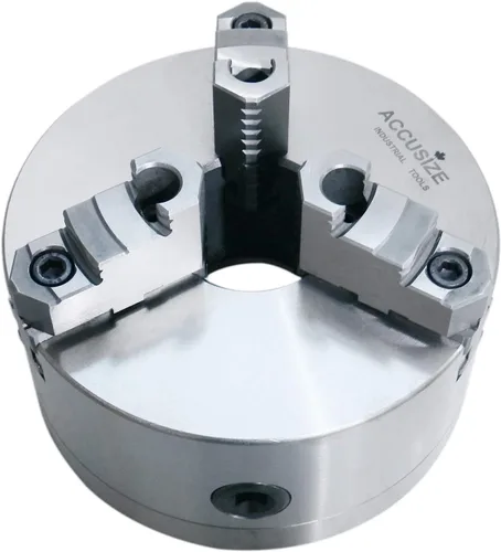 Miniatura 7 de Accusize Industrial Tools 6''/160mm 2-Piece Reversible Jaws 3-Jaw Chuck, D1-4, Direct Mount, 1.575'' Center Hole, 0559-0101