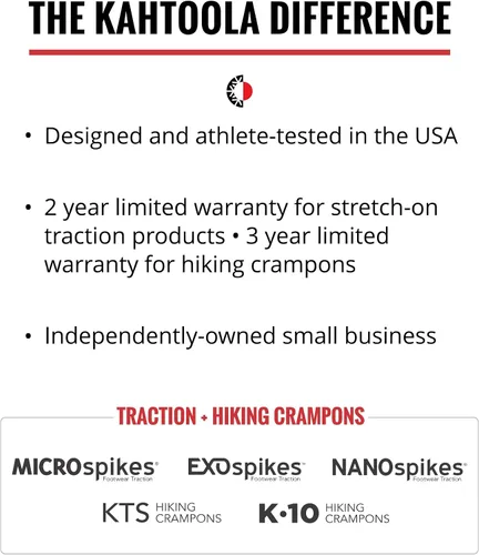 Miniatura 5 de Kahtoola 1st Gen NANOspikes Footwear Traction for ICY Winter Road Running & Walking