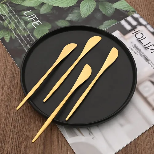 Miniatura 7 de Cuchillo esparcidor de 6 piezas, esparcidores de acero inoxidable para cocina, cuchillos esparcidores de queso, cuchillo de postre para aperitivo