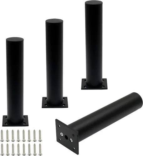 Miniatura 14 de Juego de 4 patas para muebles de 4 pulgadas, patas ajustables de aleación de aluminio, patas redondas de metal para sofá, patas ajustables
