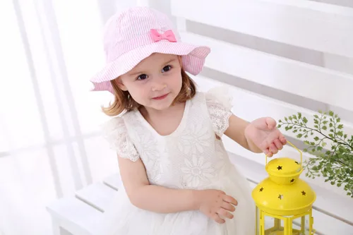 Miniatura 6 de jerague Sombrero de sol transpirable para niños y niñas pequeños, de algodón, plegable, con protección SPF 50+