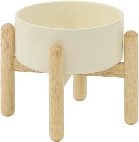Miniatura 44 de Havniva Cuenco elevado de cerámica de 6.1 pulgadas para perros con soporte para platos de perros de razas pequeñas y medianas, cuenco de comida y 2