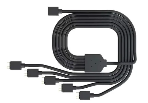 Miniatura 2 de Cooler Master Cable divisor ARGB de 1 a 5 V / 5 V - Compatible con RGB direccionable de 3 pines - Cable de sincronización LED para soporte