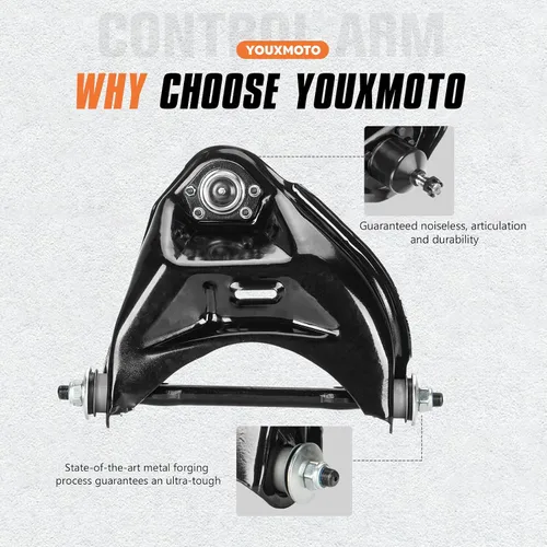 Miniatura 4 de Youxmoto Brazos de suspensión de control superiores delanteros RWD para Chevy S10 1983-1994, Blazer 1995-2005, Malibu 1978-1983, Buick Century