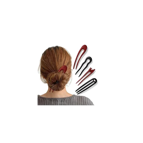 Miniatura 9 de 4 palillos de madera para moños, horquillas francesas para mujer, hechas a mano, sándalo, horquilla de madera en forma de U, palillos de madera