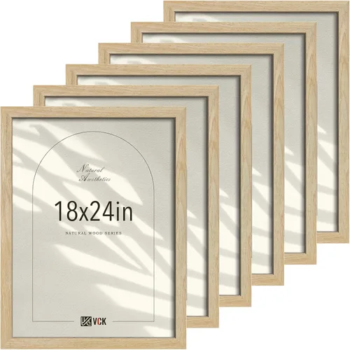 Miniatura 12 de VCK Juego de 3 portarretratos de madera negra de 8 x 10 pulgadas con exclusiva veta de madera, marco para el hogar, estudio y galería, mesa o colgar