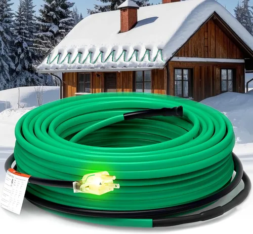 Miniatura 10 de HEATIT Cable calefactor de tubo autorregulador de 30 pies para protección contra congelación de tuberías, cable térmico para tuberías de agua, cinta