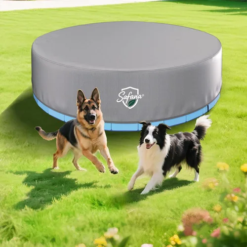Miniatura 9 de SAFANA Cubierta de piscina para perros de 48 pulgadas [grosor 420D mejorado] Cubierta redonda plegable de 48 pulgadas para piscina para perros