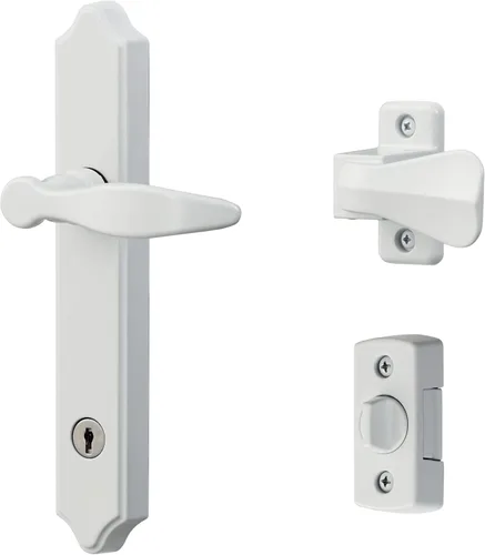 Miniatura 16 de Ideal Security 1216 Manija de puerta Storm para montaje en superficie con cerradura y llave para puertas de 1 a 1 ½ pulgadas de grosor
