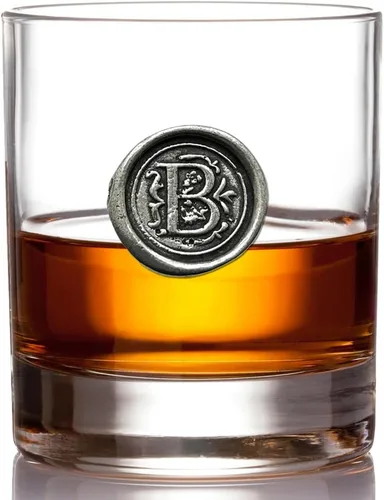 Miniatura 11 de English Pewter Company - Vaso de whisky de 11 onzas con inicial de monograma, regalos únicos para hombres, regalos personalizados con tu elección