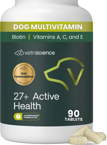 VETRISCIENCE Canine Plus MultiVitamina para Perros - Suplemento vitamínico recomendado por veterinarios - Apoya el estado de ánimo, la piel, el