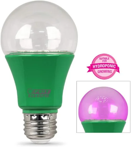 Miniatura 9 de Feit Electric Bombilla LED de espectro completo A19/GROW/LEDG2/BX, equivalente a 60 W, A19, no regulable, color verde