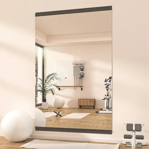 Miniatura 29 de Hasipu 3 piezas de espejos para gimnasio en casa de 48''x24'', espejos grandes de cuerpo entero montados en la pared para yoga, baile, fitness