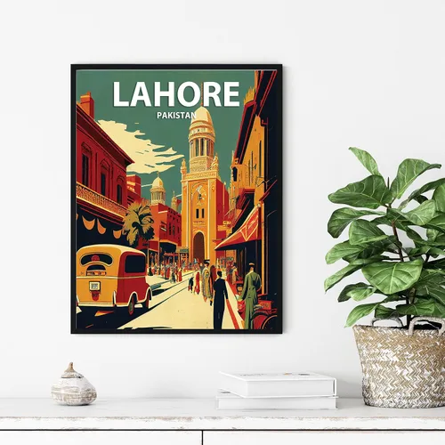 Miniatura 4 de Lahore - Póster impreso artístico, decoración de pintura de pared de Pakistán, arte de Oriente Medio, arte para decoración del hogar, obra de arte