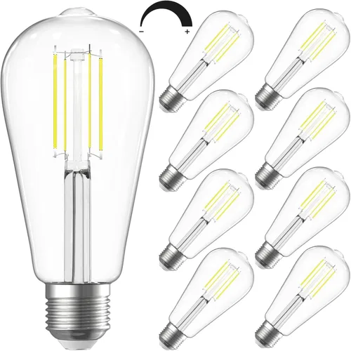 Miniatura 9 de SHINESTAR Bombilla LED de base E26 de 5000 K, 800 lúmenes, equivalente a 60 W, bombilla LED blanca A19 de 9 W, 80+CRI, bombillas de luz diurna