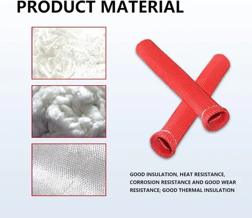 Miniatura 3 de 8 botas de protección de bujías, botas de alambre de bujía de 1200 grados, funda protectora de protección térmica, funda aislante de protección Rojo