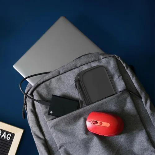 Miniatura 7 de PrimeEssence - Organizador de cables de viaje, bolsa de transporte para accesorios electrónicos, portátil, impermeable, doble capa, bolsa