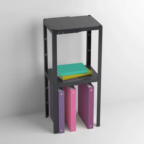Miniatura 2 de U Brands Estante organizador de casillero de plástico, artículos esenciales para el regreso a clases, se adapta a casilleros de 10 a 13.75 pulgadas