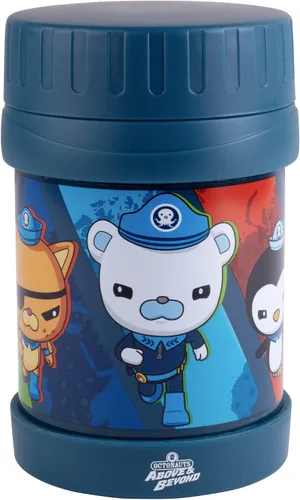 Miniatura 8 de Octonauts Above & Beyond - Tarro de alimentos de acero inoxidable de 13 onzas para niños, con aislamiento al vacío de doble pared azul, a prueba