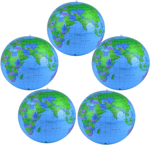 Miniatura 9 de Globo inflable de Coopay PVC Globo del mundo inflable de la Tierra Bola de playa inflable para jugar en la playa o enseñar