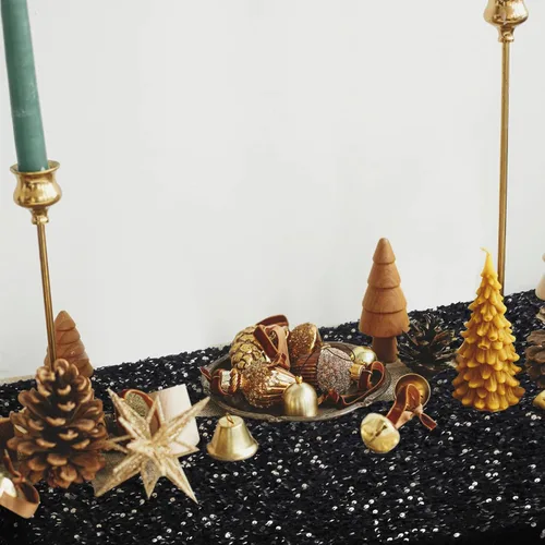Miniatura 6 de Tela de terciopelo de lentejuelas por yarda, tela elástica brillante para coser mantel con purpurina brillante para vestido de mesa, accesorios