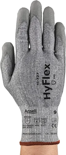 Miniatura 2 de Ansell HyFlex 11-727 Ultralight Cut-Resistant Industrial Gloves w/Reinforced Palm for Machinery, Auto, Warehousing Grey